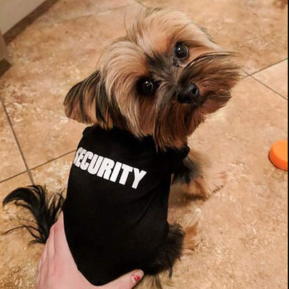 Security Dog Shirt Summer Clothes Pet Puppy T-Shirts Cotton Vest Clothes for Dogs and Cats